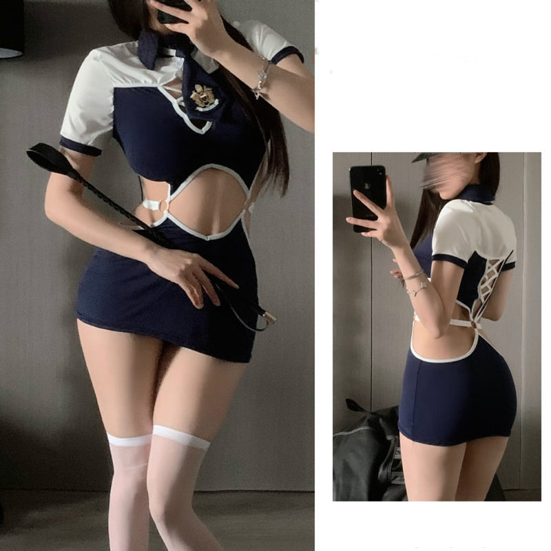 Pilot and Flight Attendant Cosplay Uniform Set - EuphoHaze